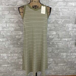 A New Day Green Striped Tank Dress